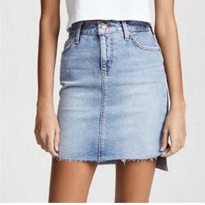 Joe's Jeans Shawny Hi-Low Denim Pencil Mini Skirt size 29